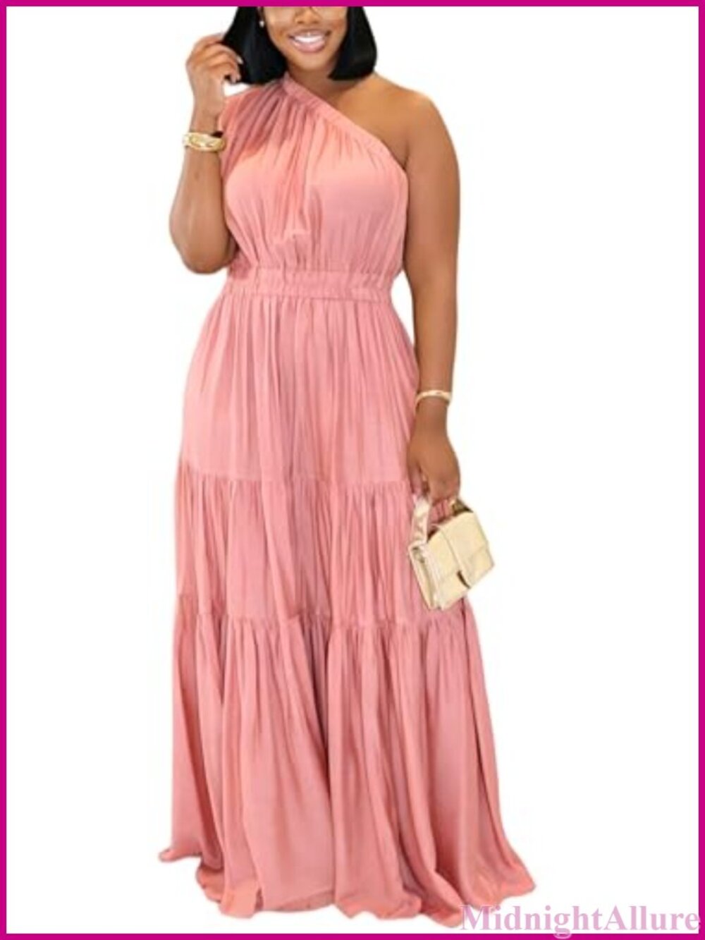 Women's One Shoulder Boho Maxi Dress Sleeveless Flowy Beach Sundress